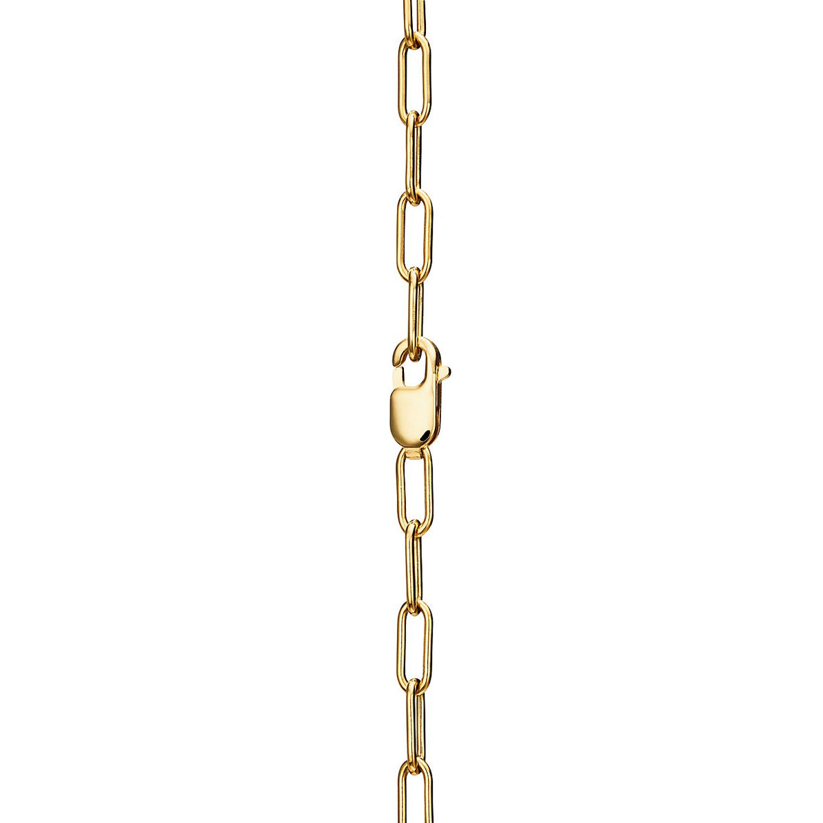 18K Tiffany Lock Pendant Pave Diamonds Necklace