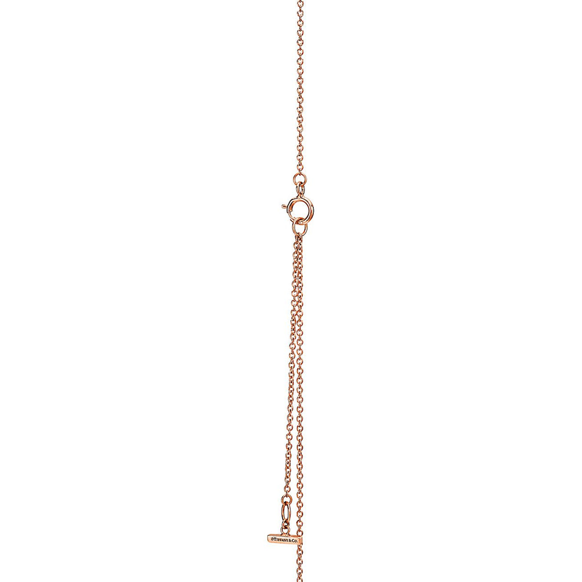 18K Tiffany Diamond & Turquoise Circle Pendant Necklace