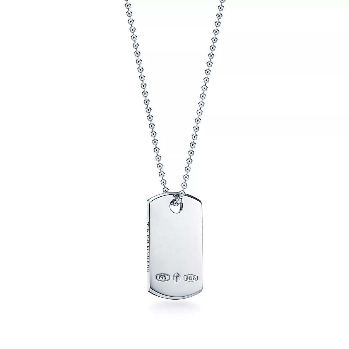 18K Tiffany 1837 Tag Pendant Necklace