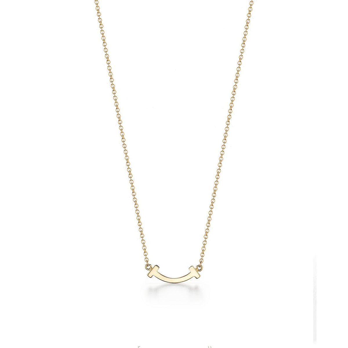18K Tiffany Small Diamond Pendant Necklace