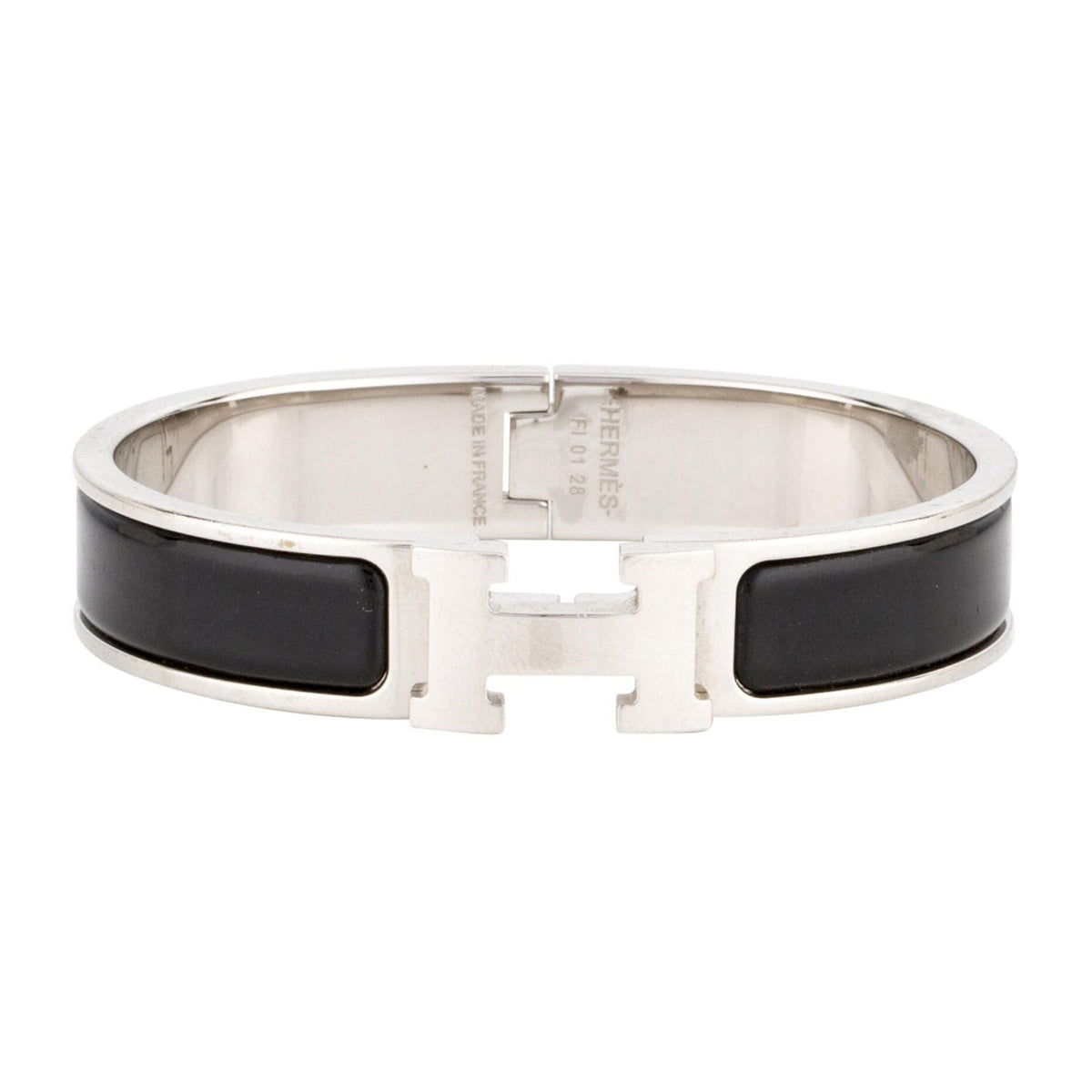 18K Clic Hermes Black Bracelet