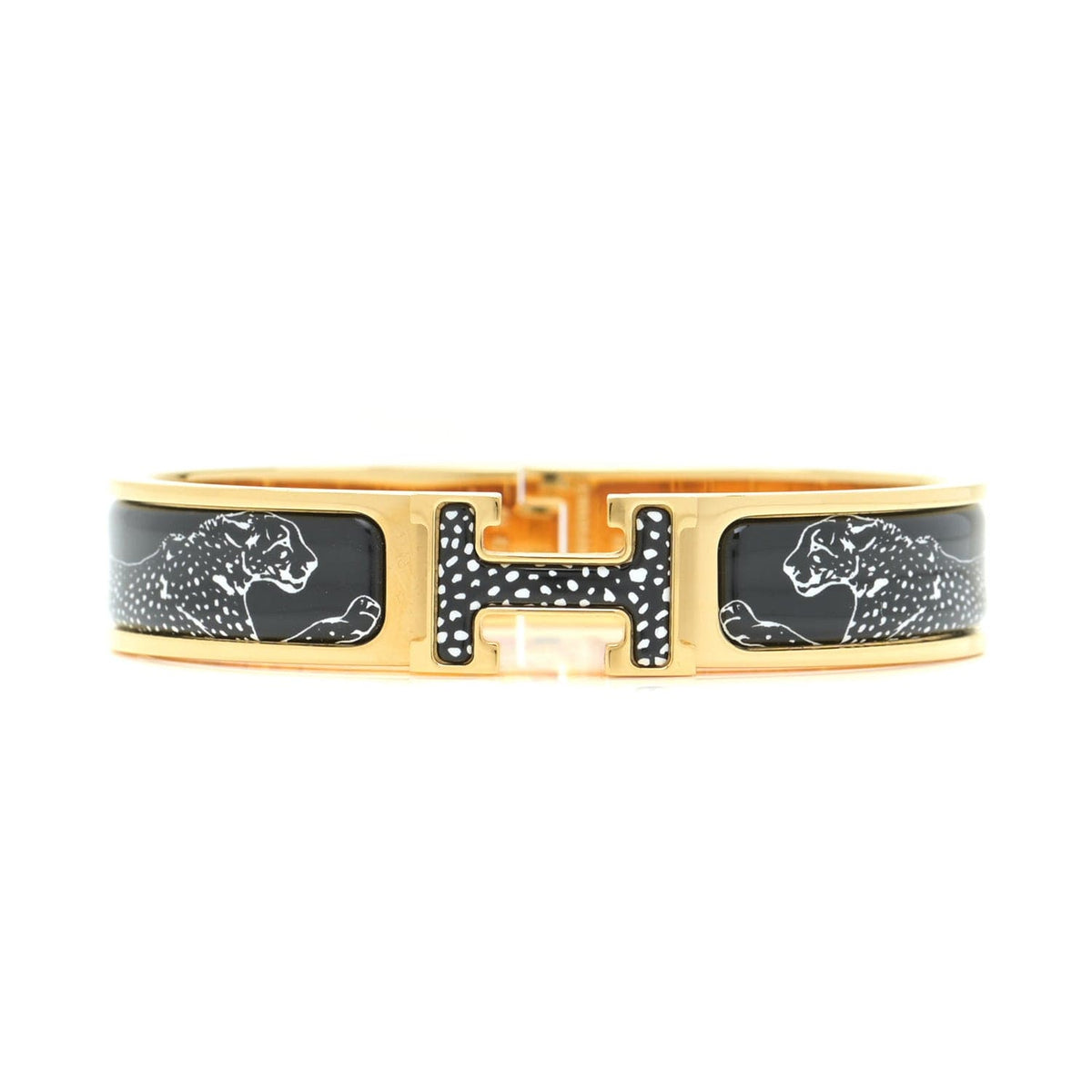 18K Guepards Clic Clac Hermes Bracelet