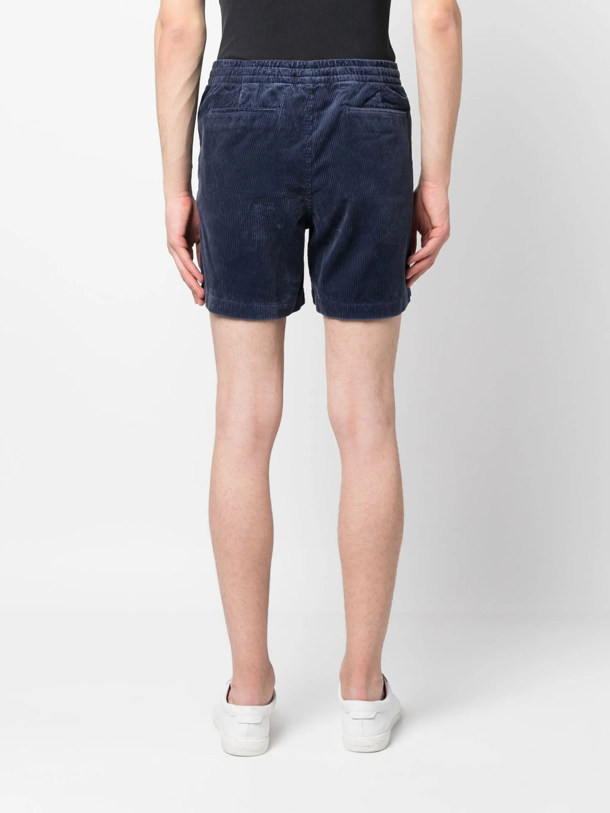 RALPH LAUREN Corduroy Drawstring-fastening Shorts Navy