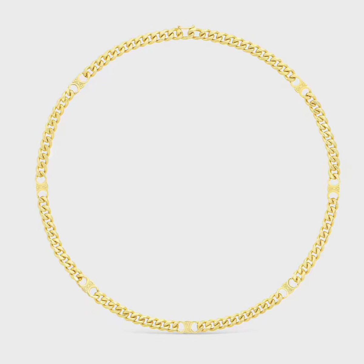 18K Celine Gourmette Chain Necklace