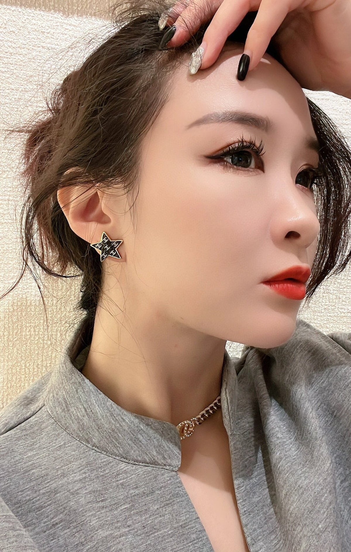 18K  Chanel Star Earrings